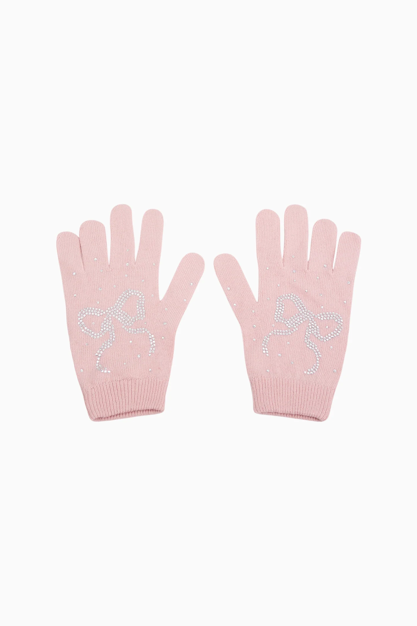 Luvas de Mistura de Lã com Strass Coline