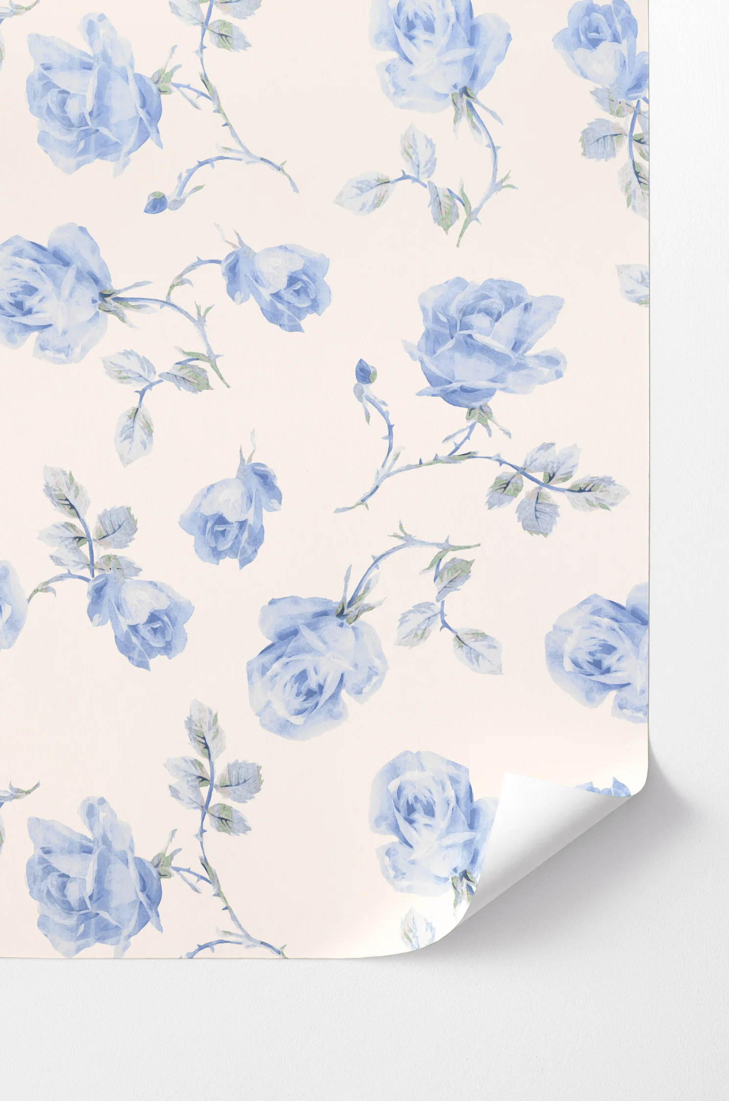 Papel de Parede Rosa French Blue Adesivo e Removível