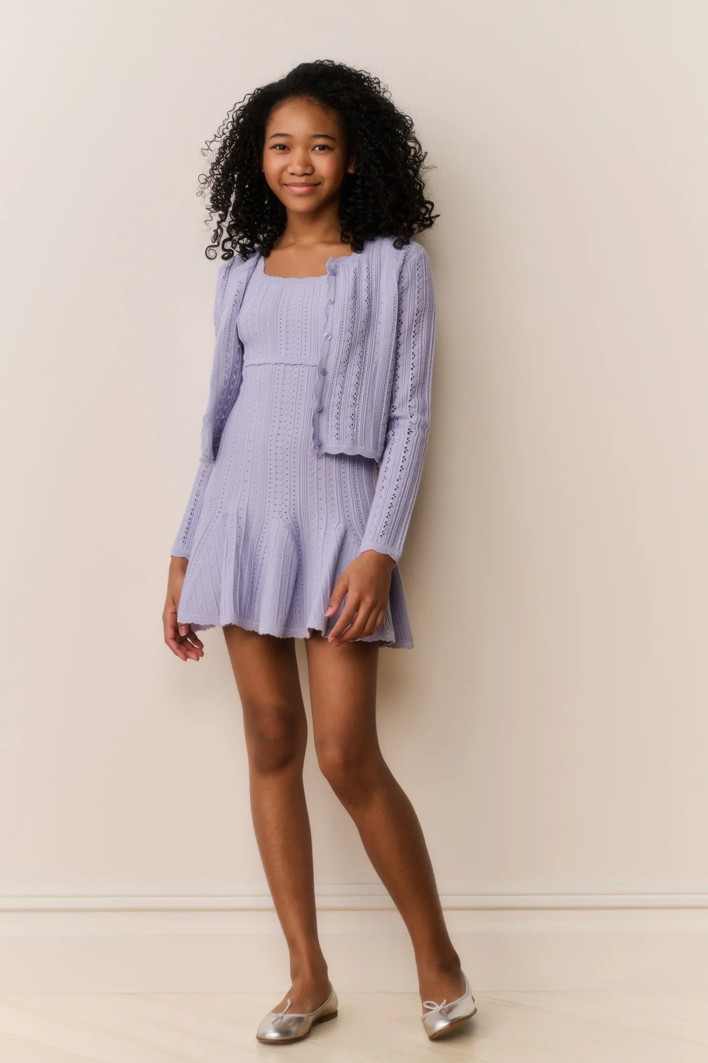 Cardigã Tween Emlynn Stretch Pointelle