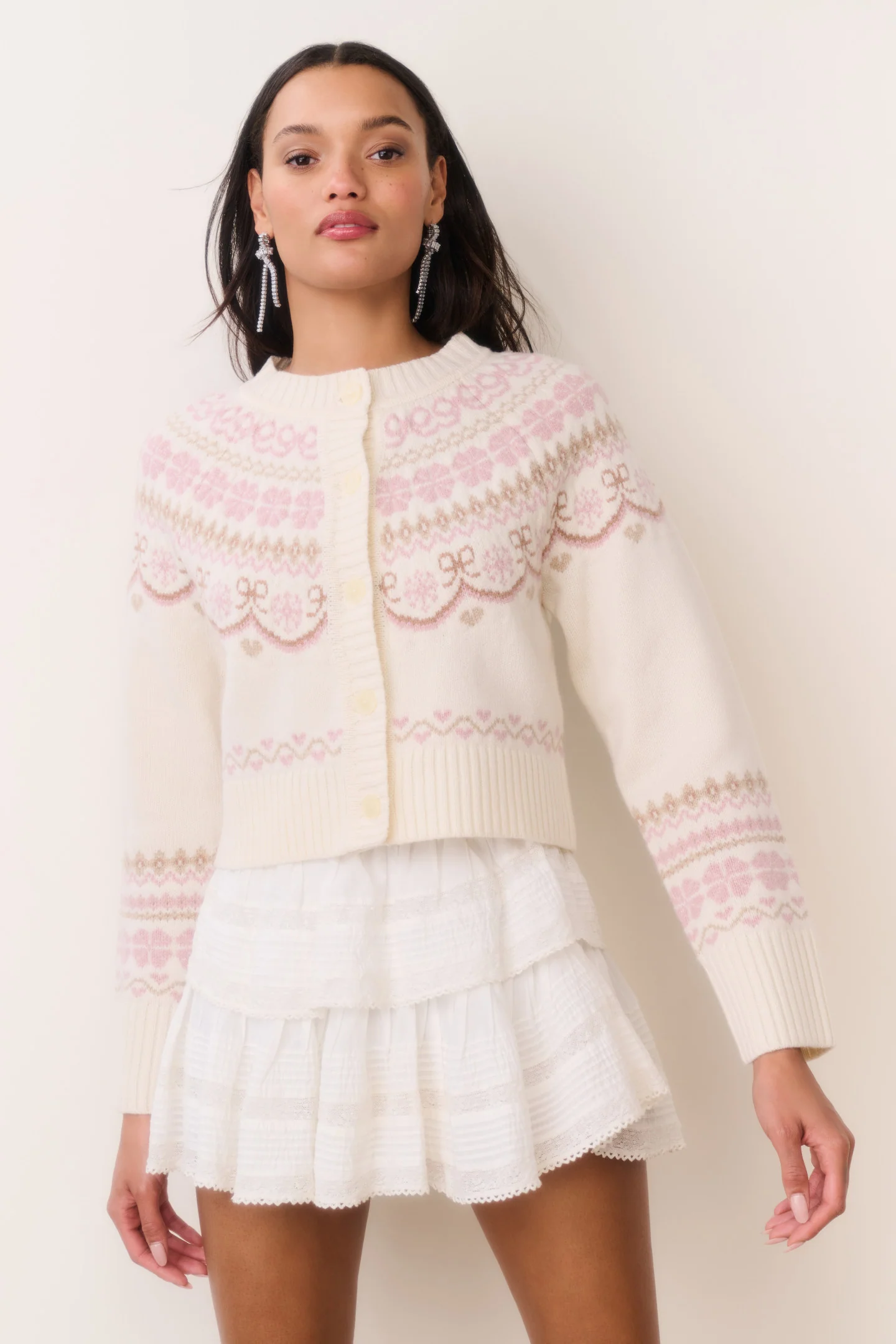 Cardigã Shantae de Malha Fair Isle