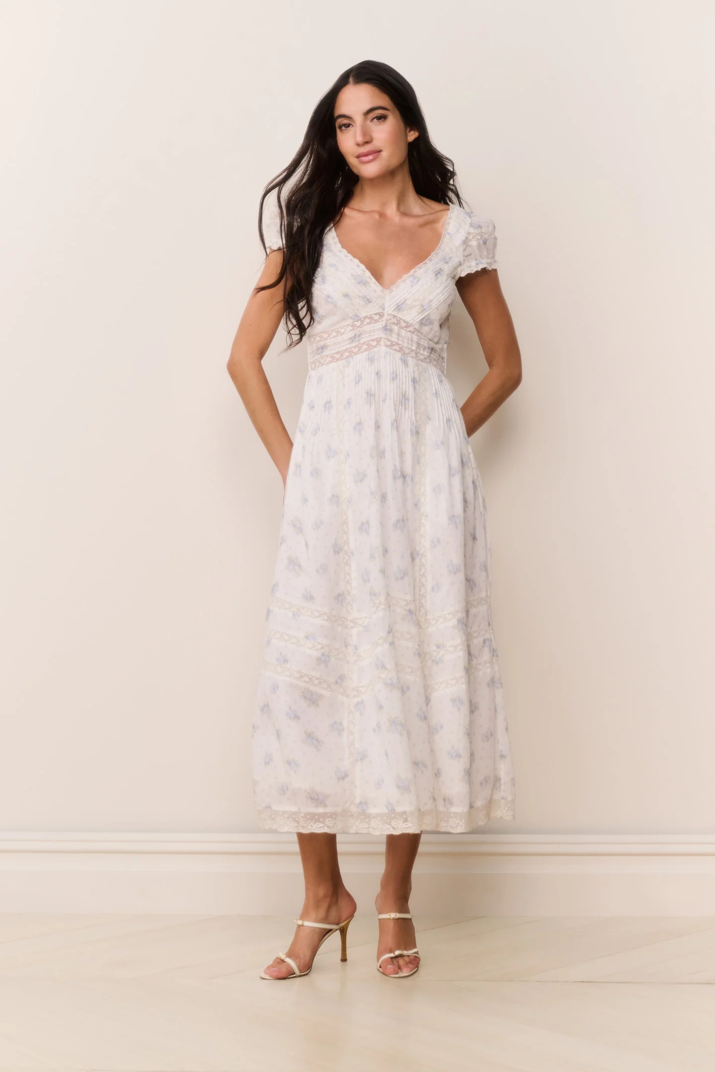 Vestido Midi de Algodão com Estampa Floral Suvi
