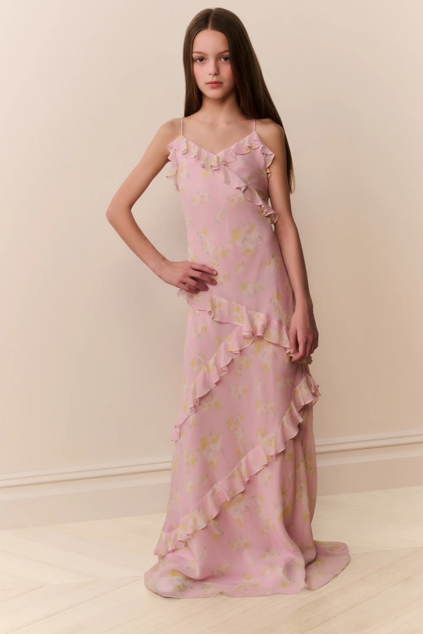 Vestido de Chifone Floral Tween Rialto