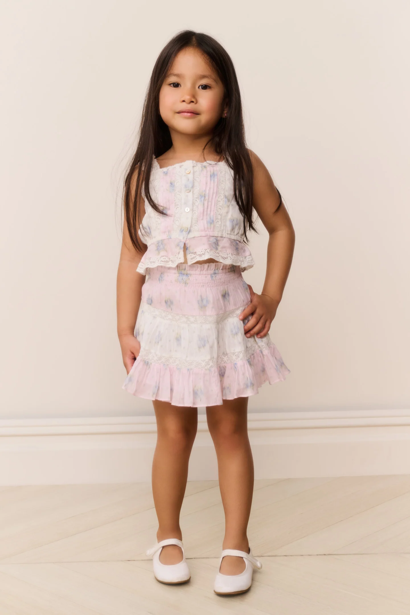 Saia Estampada Misturada para Meninas Pequenas Raf