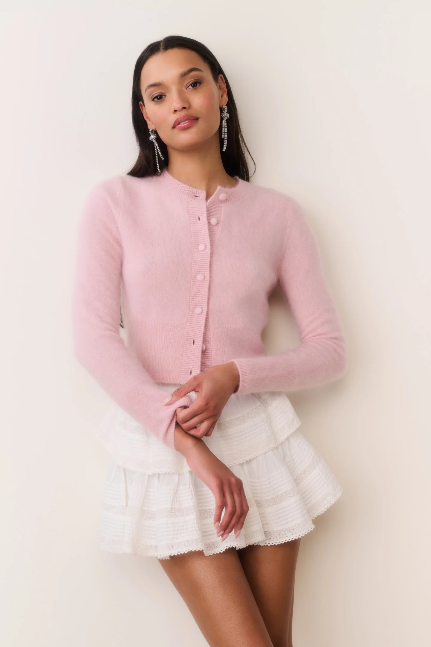 Cardigã Adeanne de Cashmere com Corte Ajustado