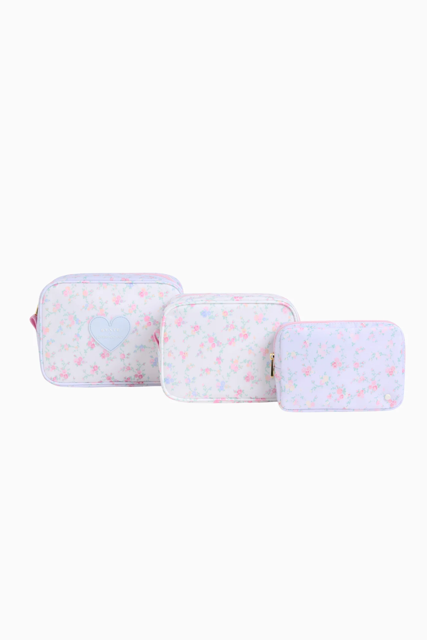 CONJUNTO DE BOLSA DE VIAGEM COM ESTAMPADO STATE x LoveShackFancy