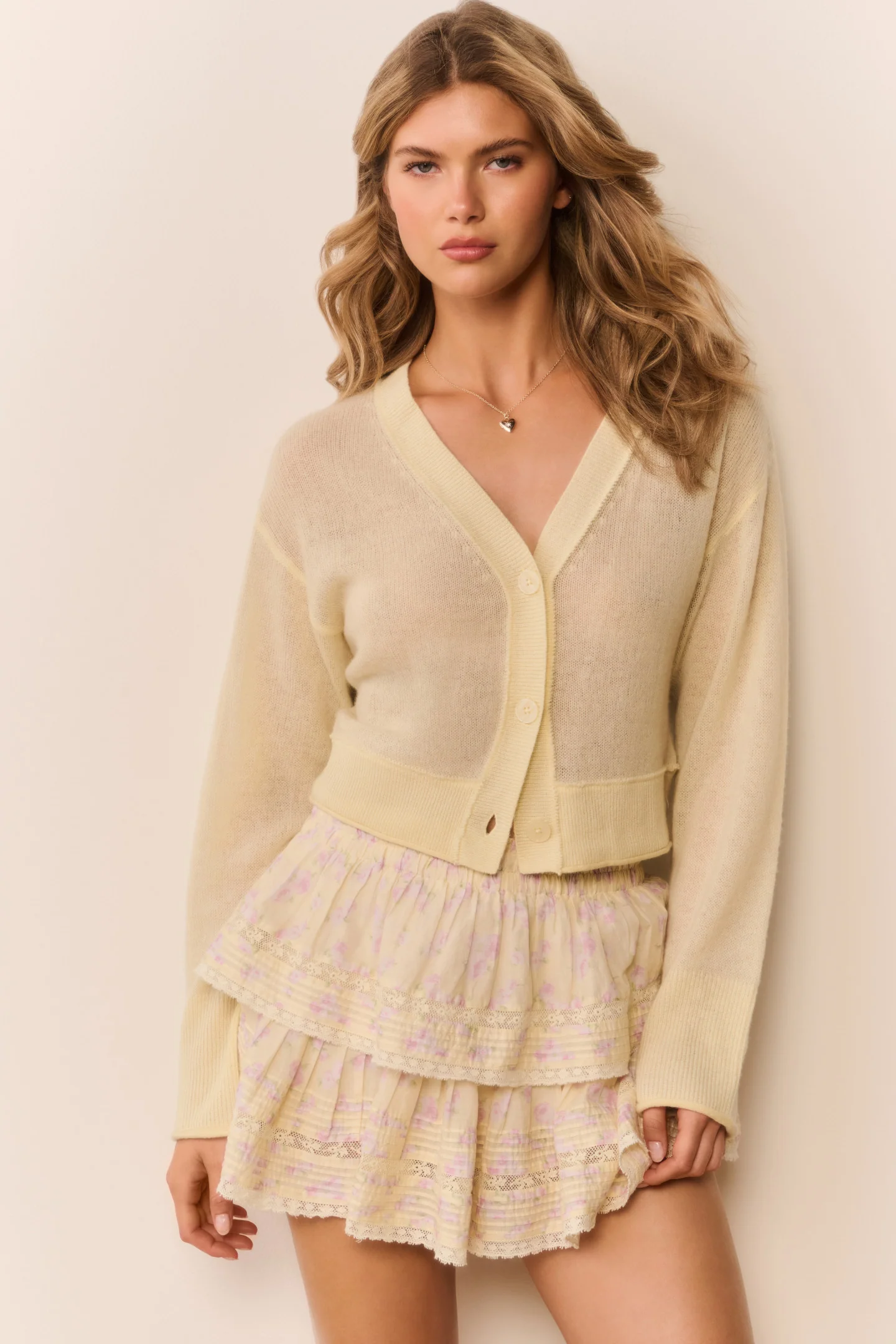 Saia Mini com Ruffles Florais