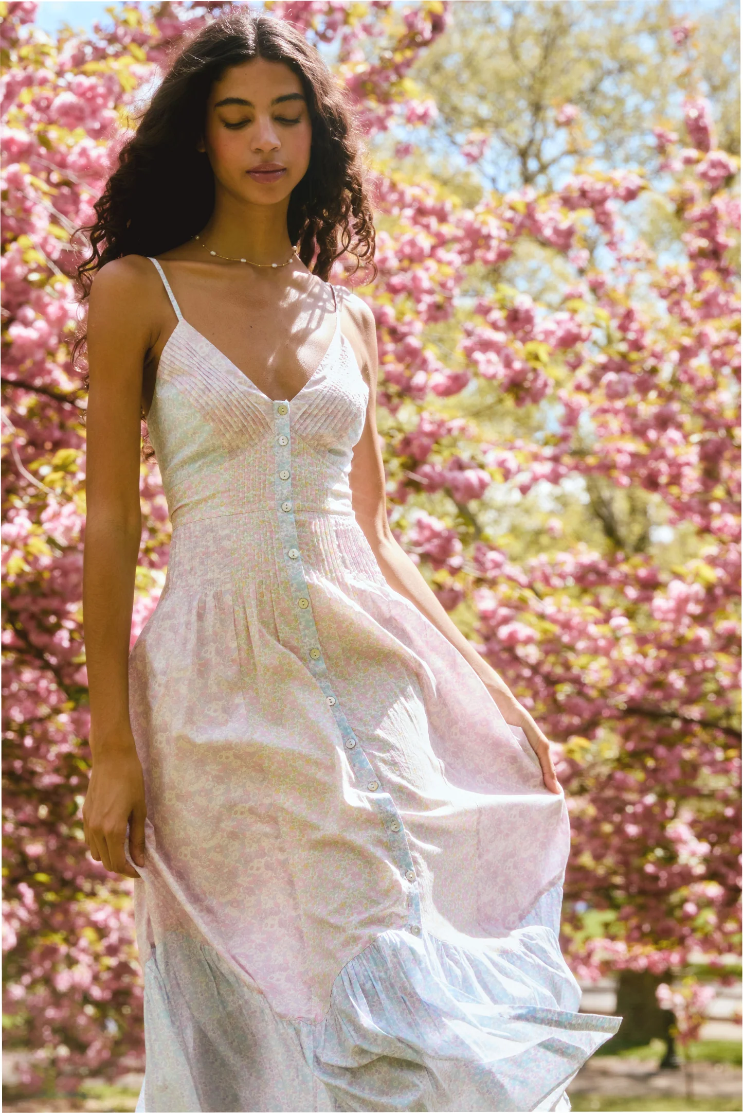 Vestido Maxi Esilda Feito com Tecidos Liberty