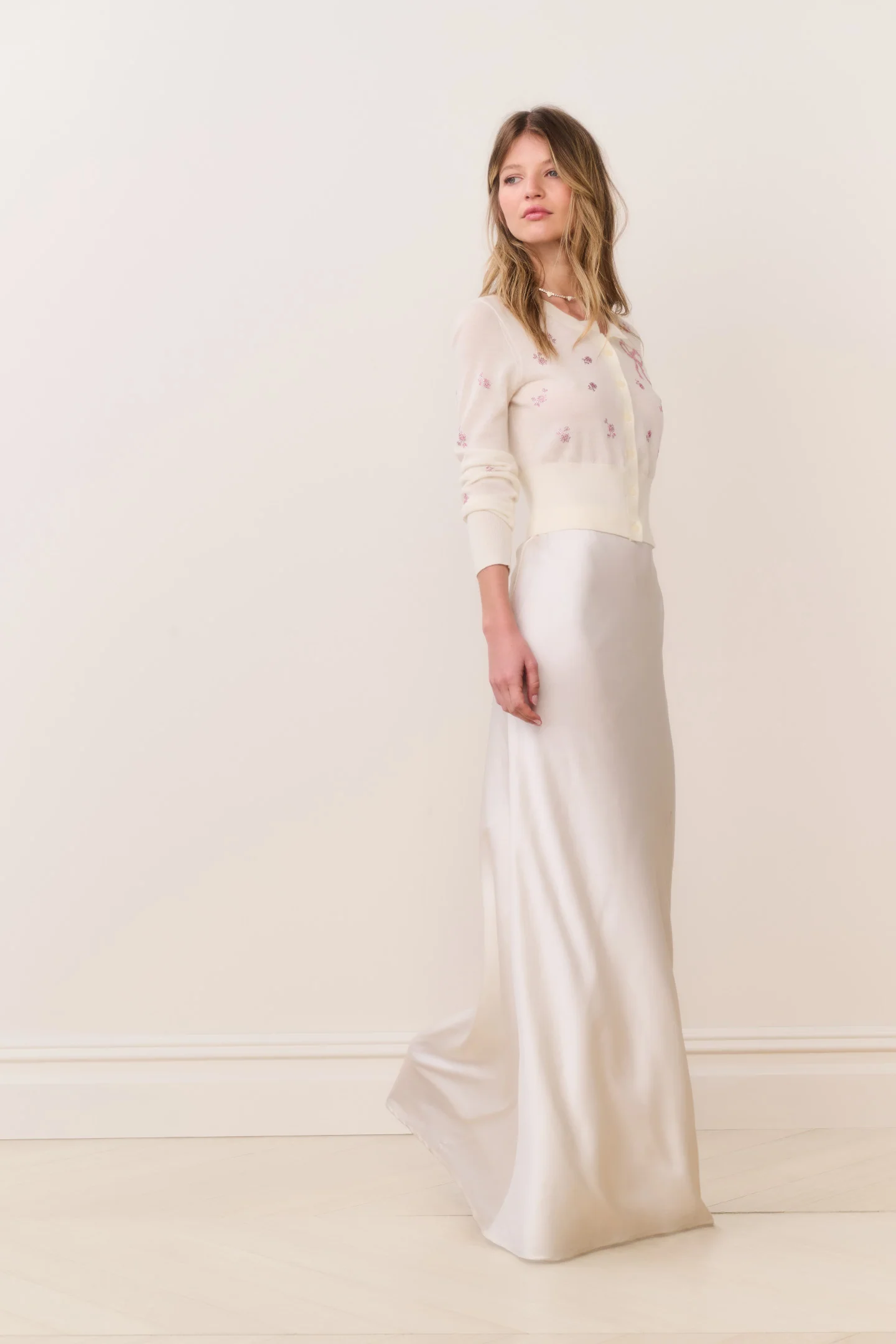 Saia Maxi de Seda Maurine