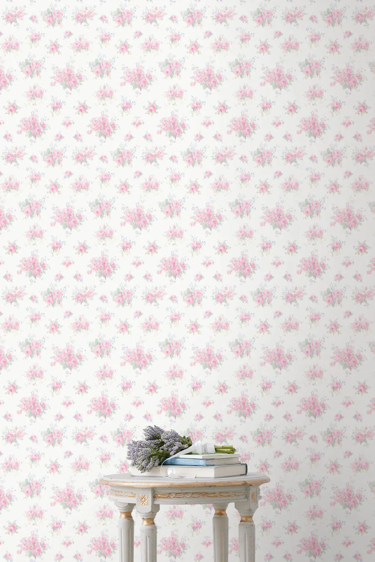 Papel de Parede Padrão Breezy Ikat Rose