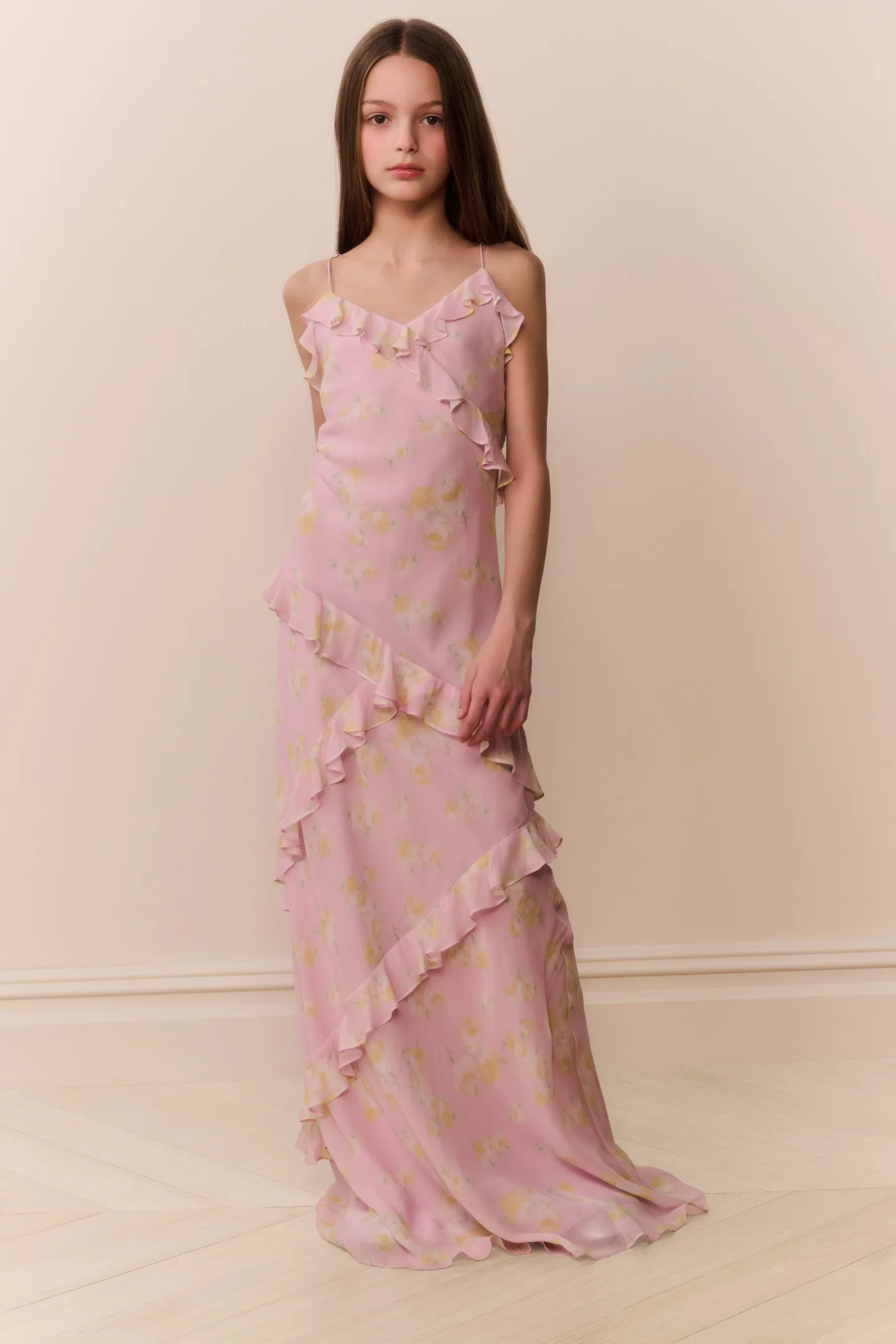 Vestido de Chifone Floral Tween Rialto