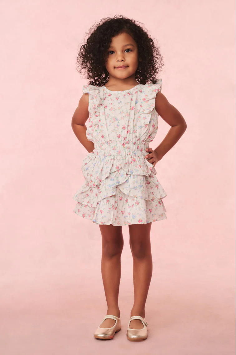 Vestido Floral de Algodão Decker para Meninas