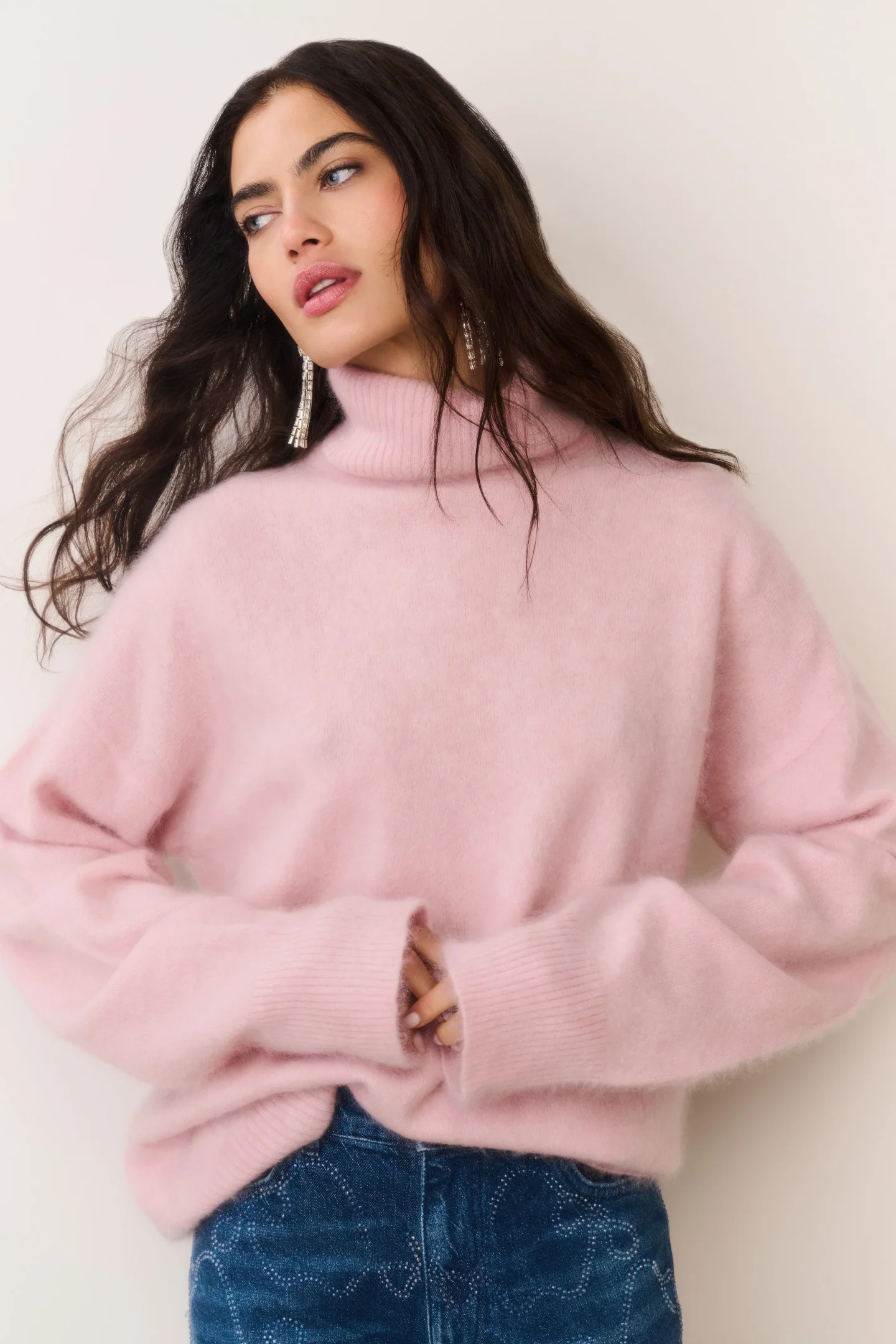 Nia Cashmere Suéter de Gola Alta