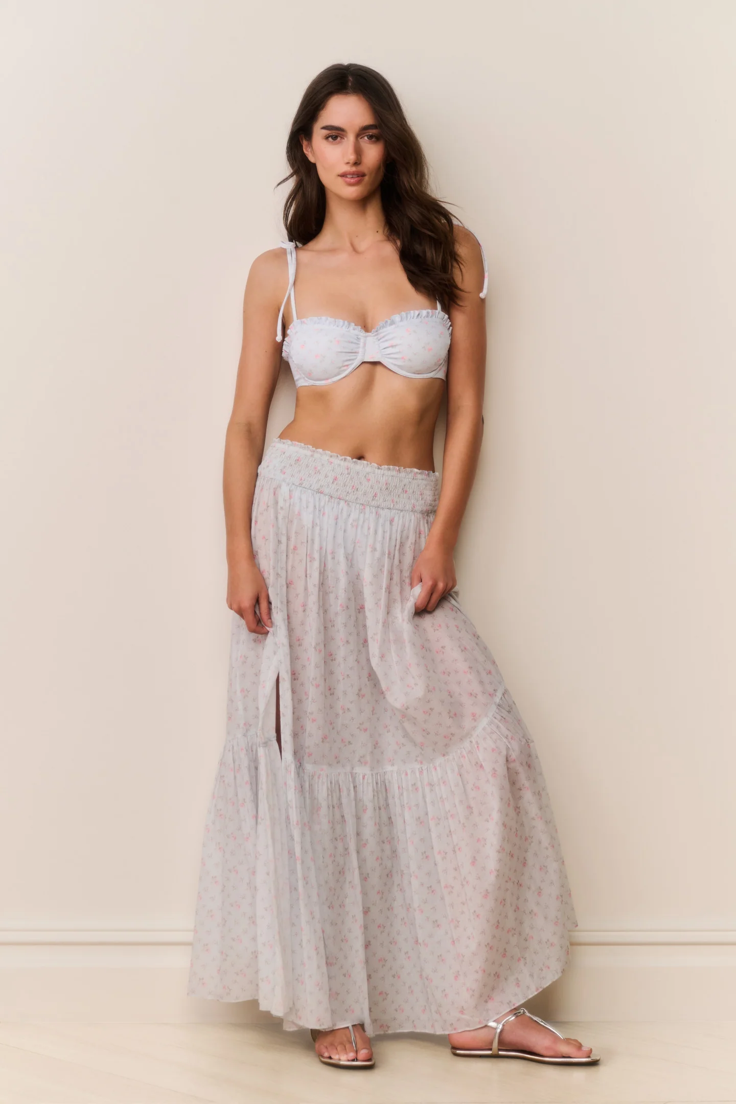 Saia Longa Maxi de Algodão Umber