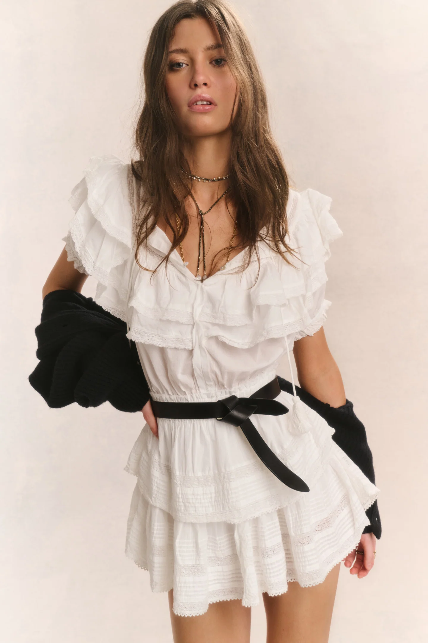 Vestido Herança com Rendas de Algodão Liv