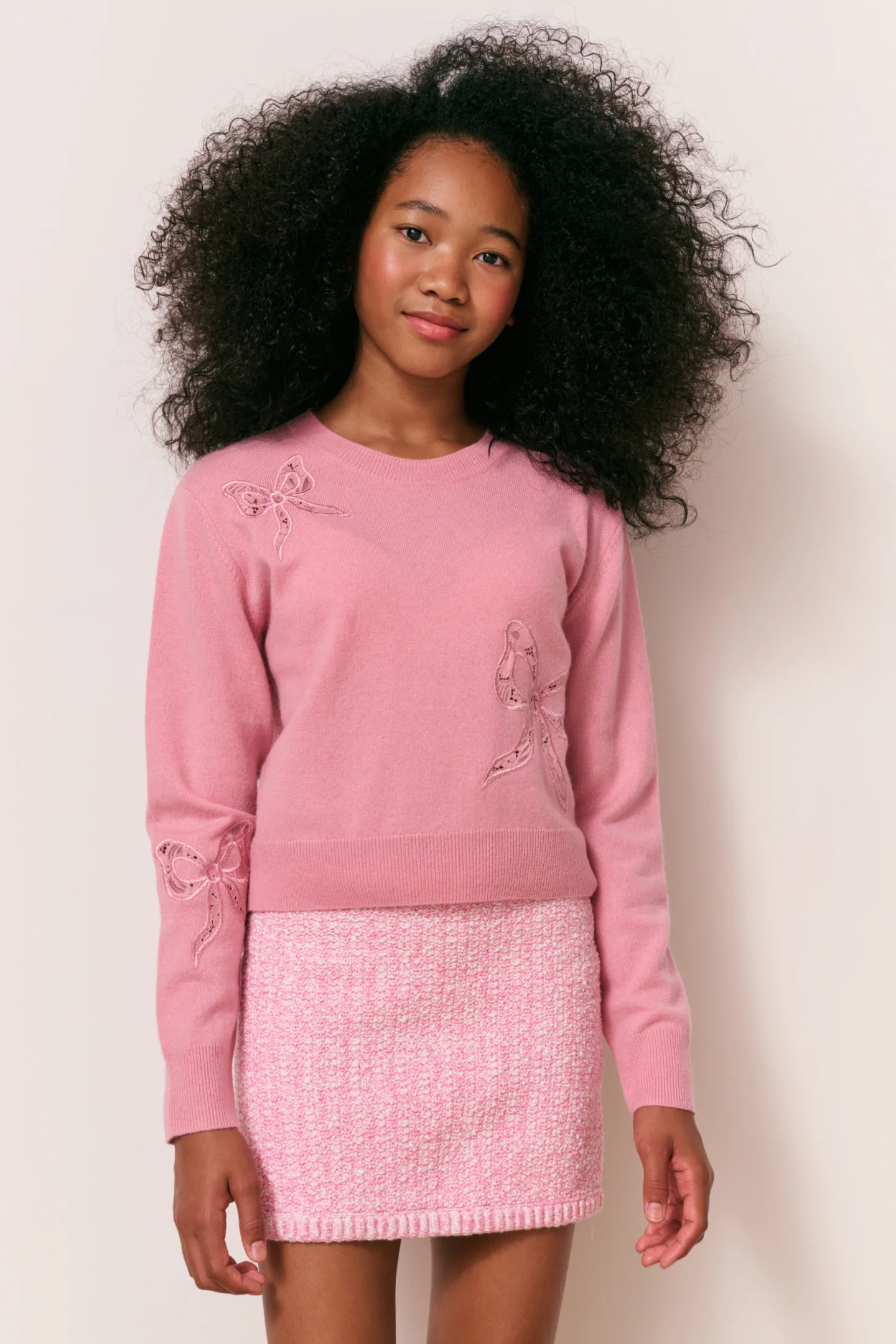 Moças Zolee Cashmere Bow Pullover