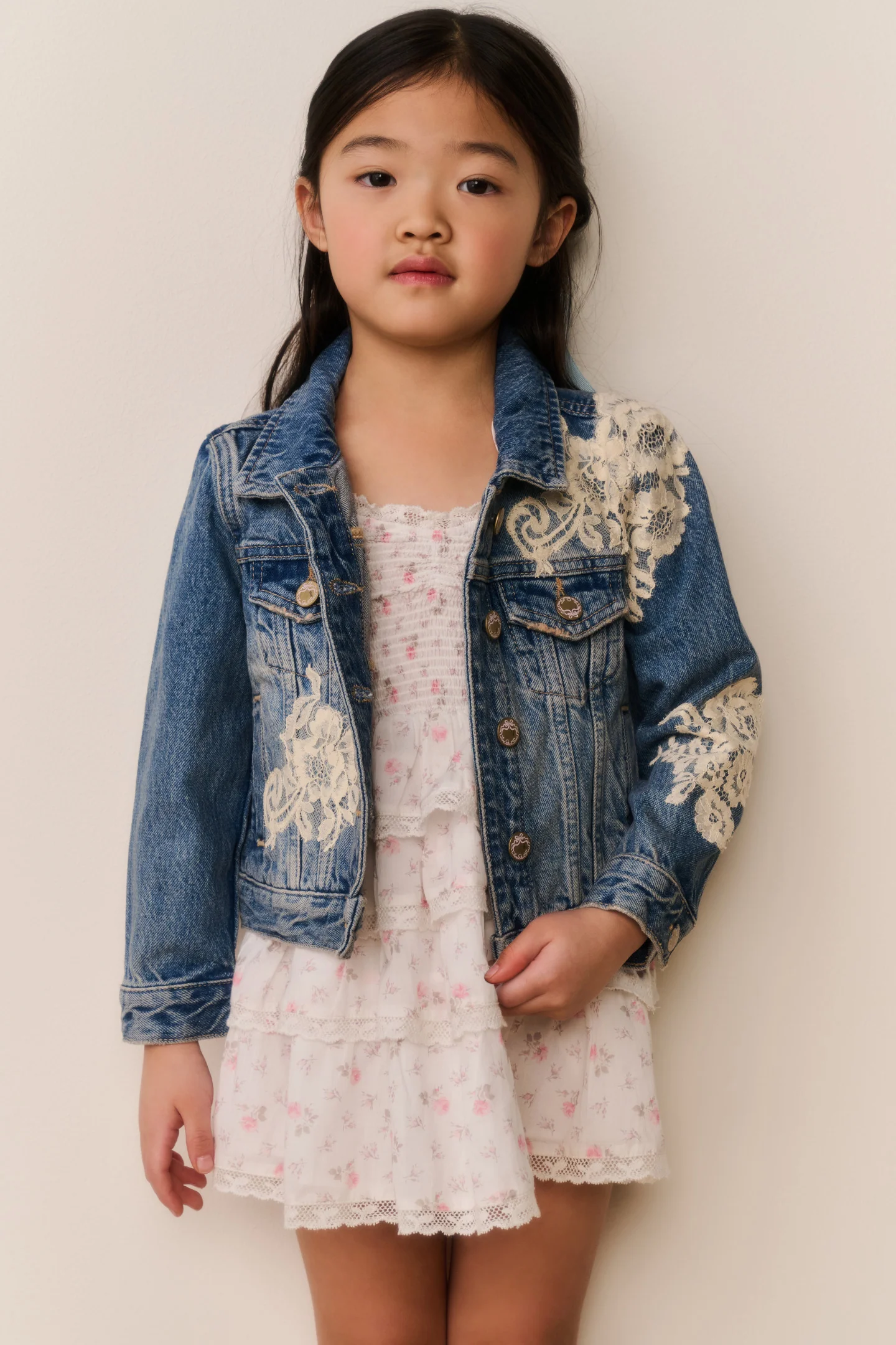 Jaqueta de Denim Lavina para Meninas Pequenas