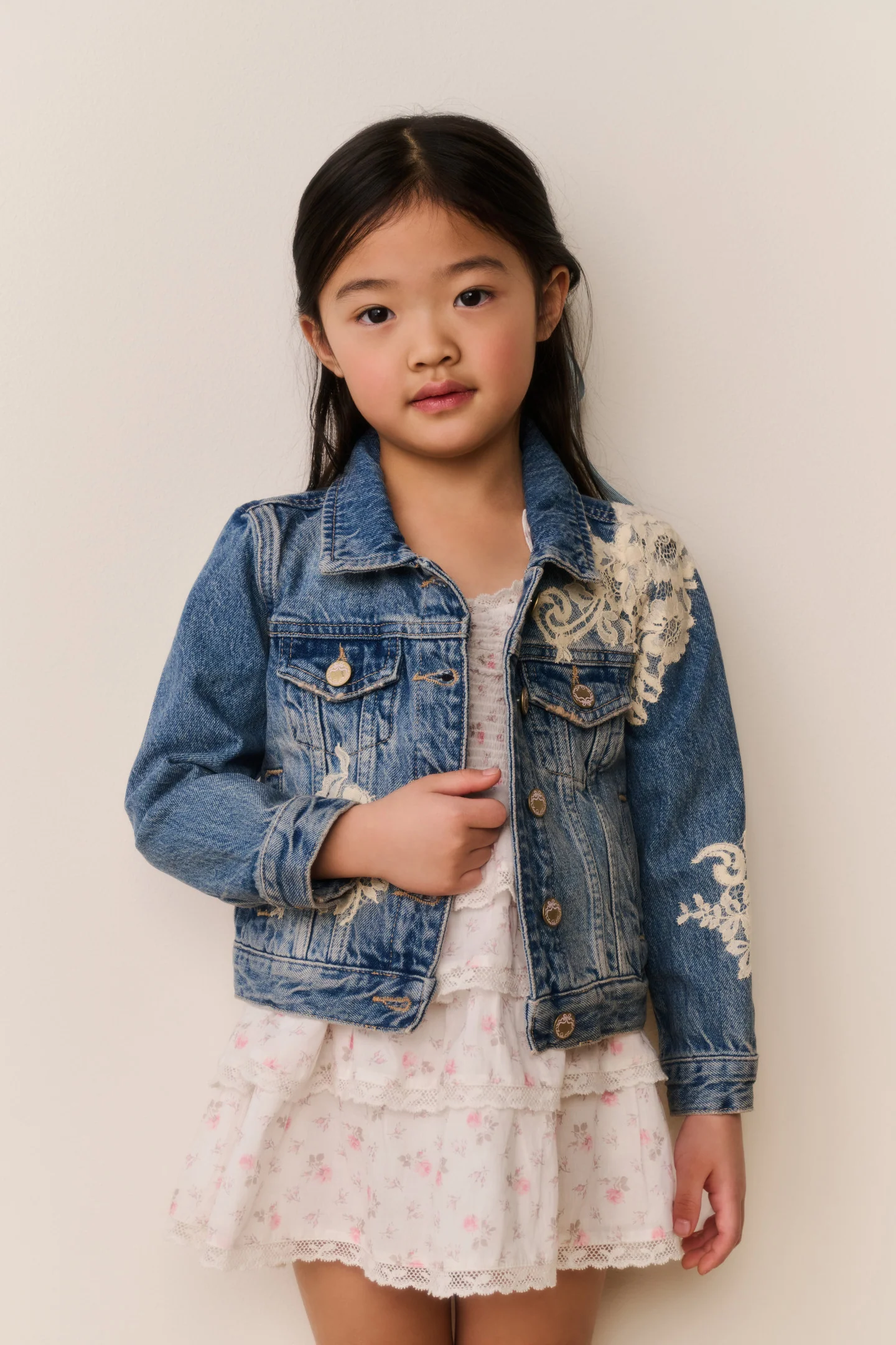 Jaqueta de Denim Lavina para Meninas Pequenas
