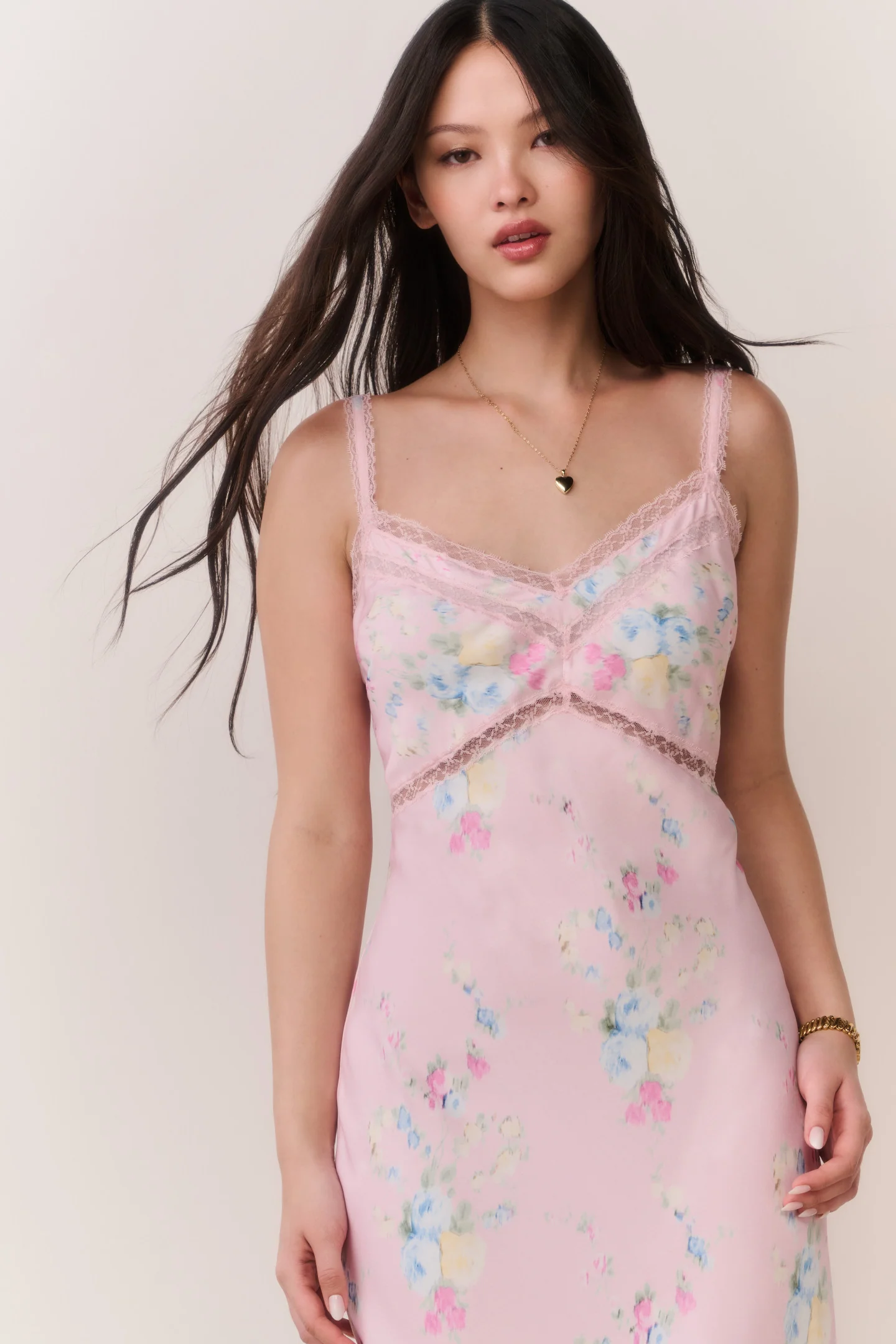 Vestido Longo de Renda Floral Annabeth