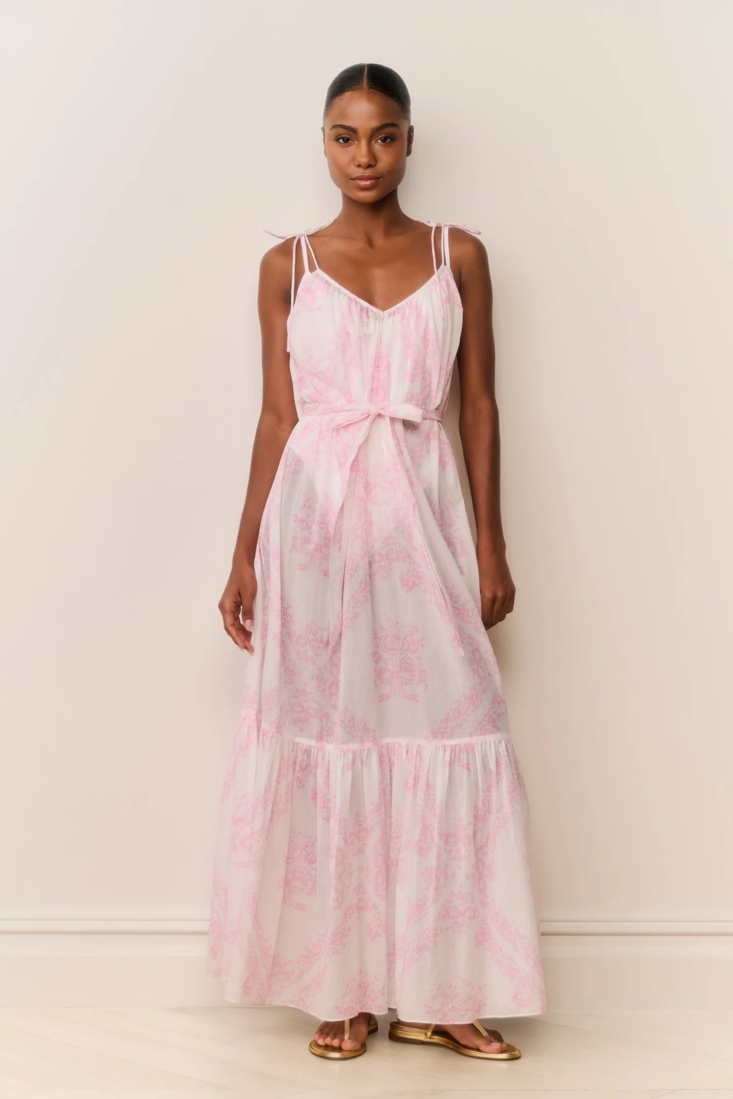 Vestido de Cobertura com Estampa Toile de Algodão Hale