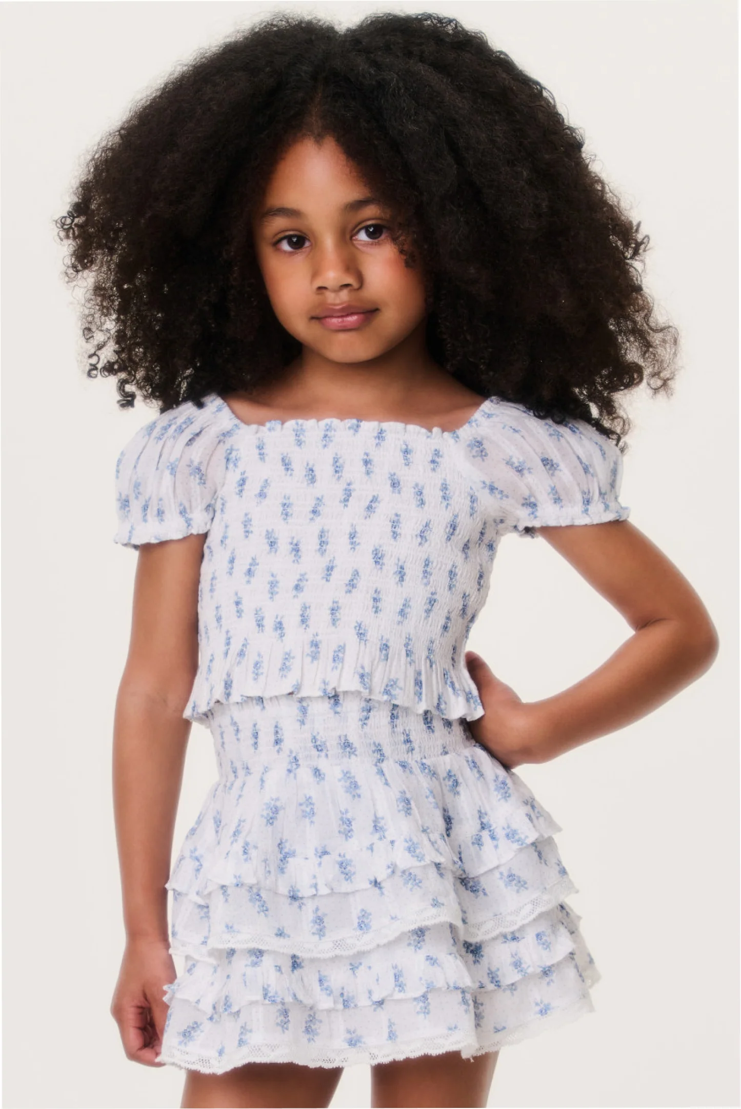 Top Fabielle para Meninas Indigo Cloud