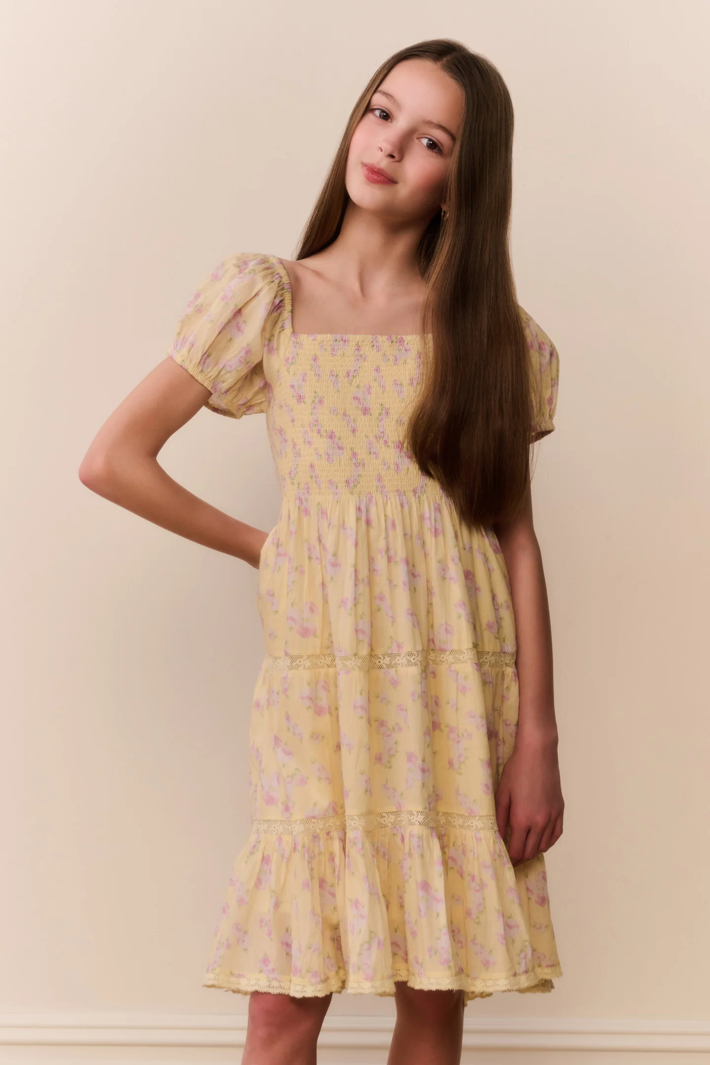 Vestido Floral com Estampa Bloom Tween Muriella