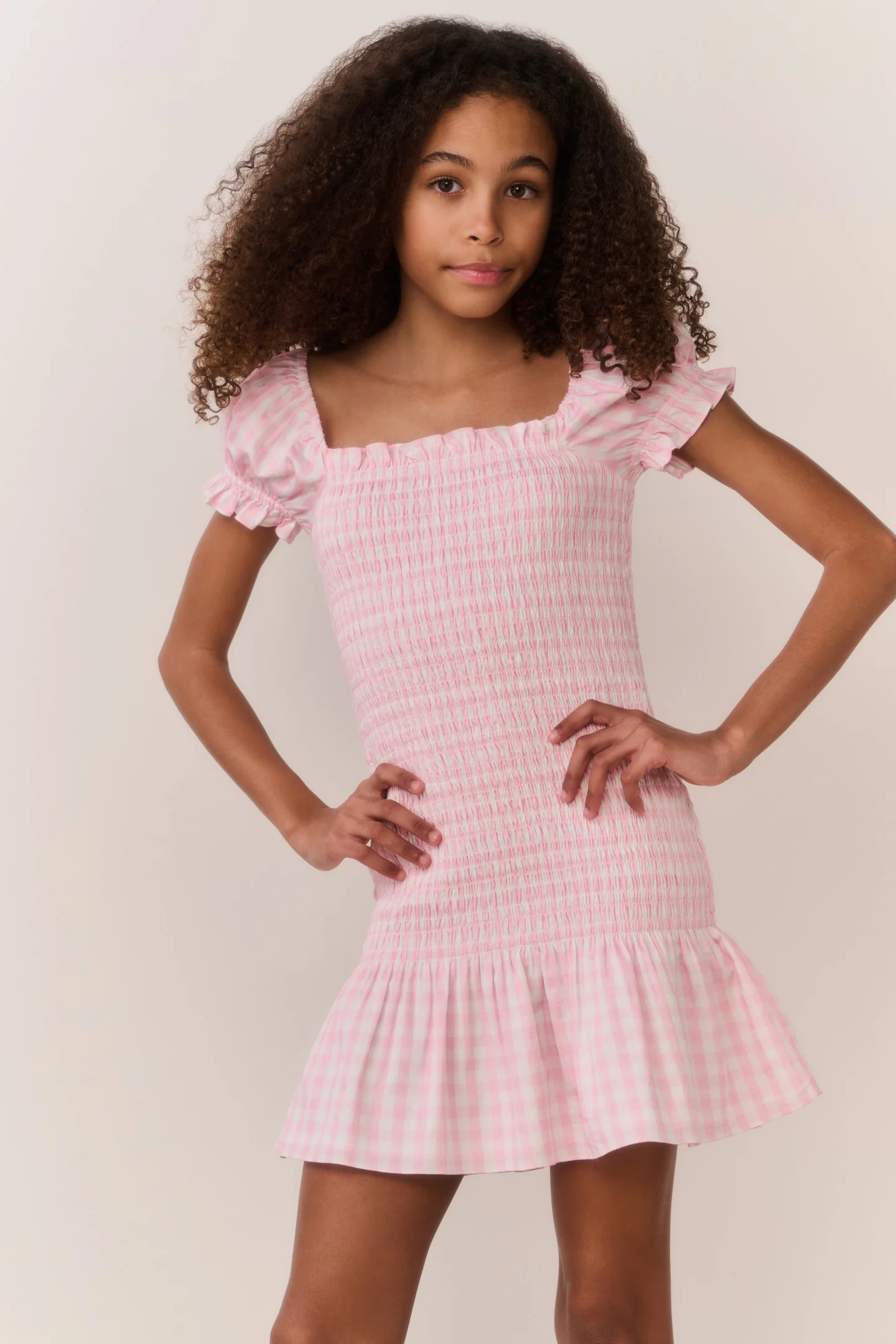 Vestido de Algodão Gingham Tween Mosa