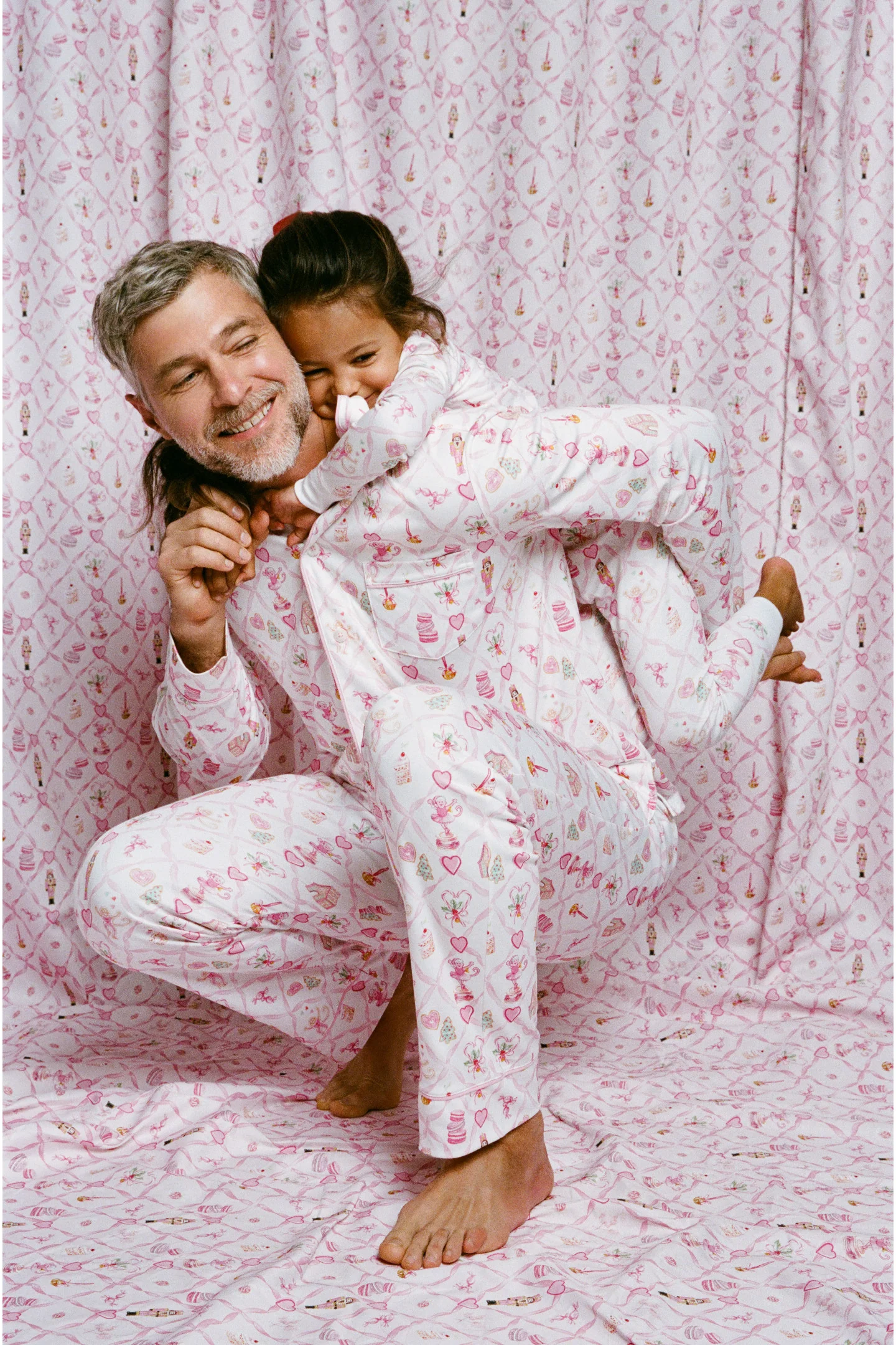 Pijamas de Manga Longa em Malha com Estampa de Açúcar para Homens LoveShackFancy x Roller Rabbit
