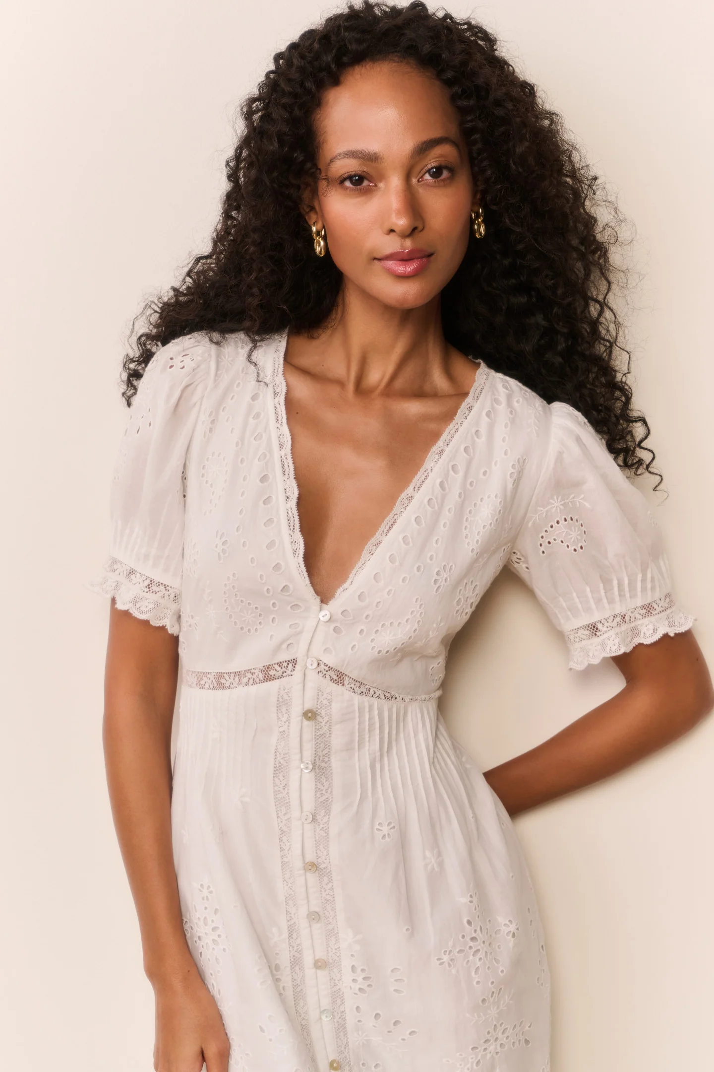 Vestido Midi com Laçada em Algodão e Estampa de Laçada de Tarrago