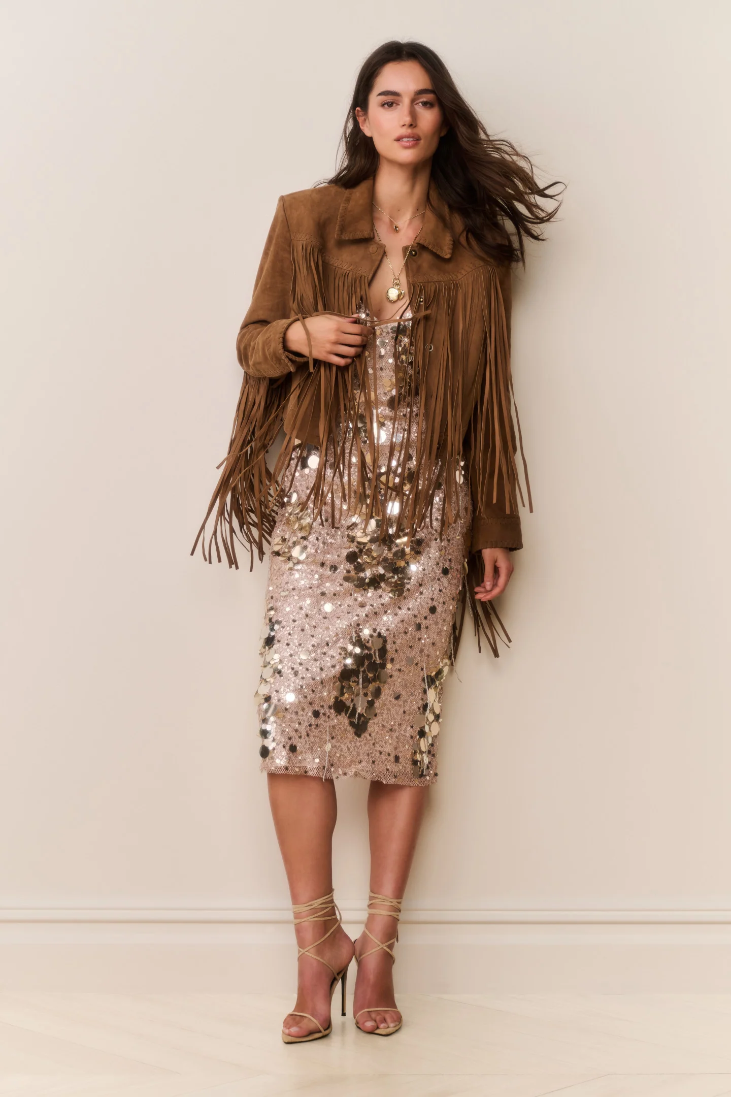 Maelis Suede Fringe Jacket