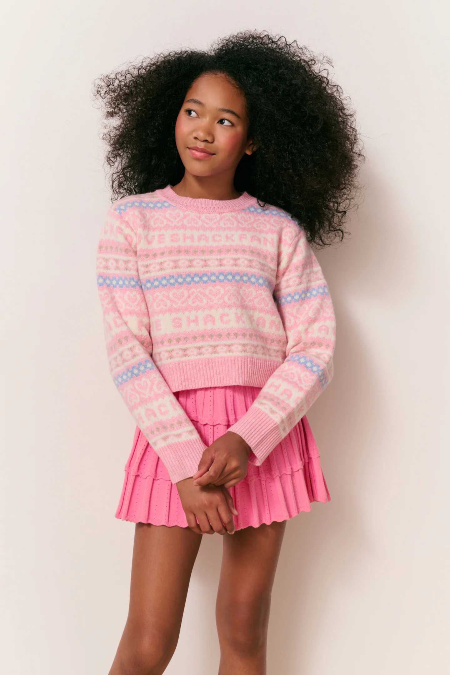 Moletom Fair Isle de Lã Calina para Meninas
