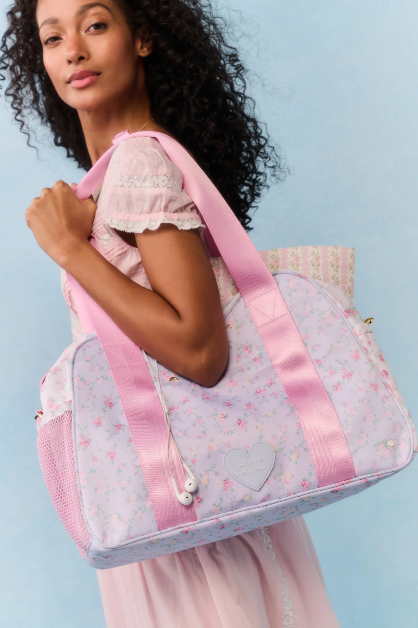 STATE x LoveShackFancy Bolsa de Fraldas Floral Bella