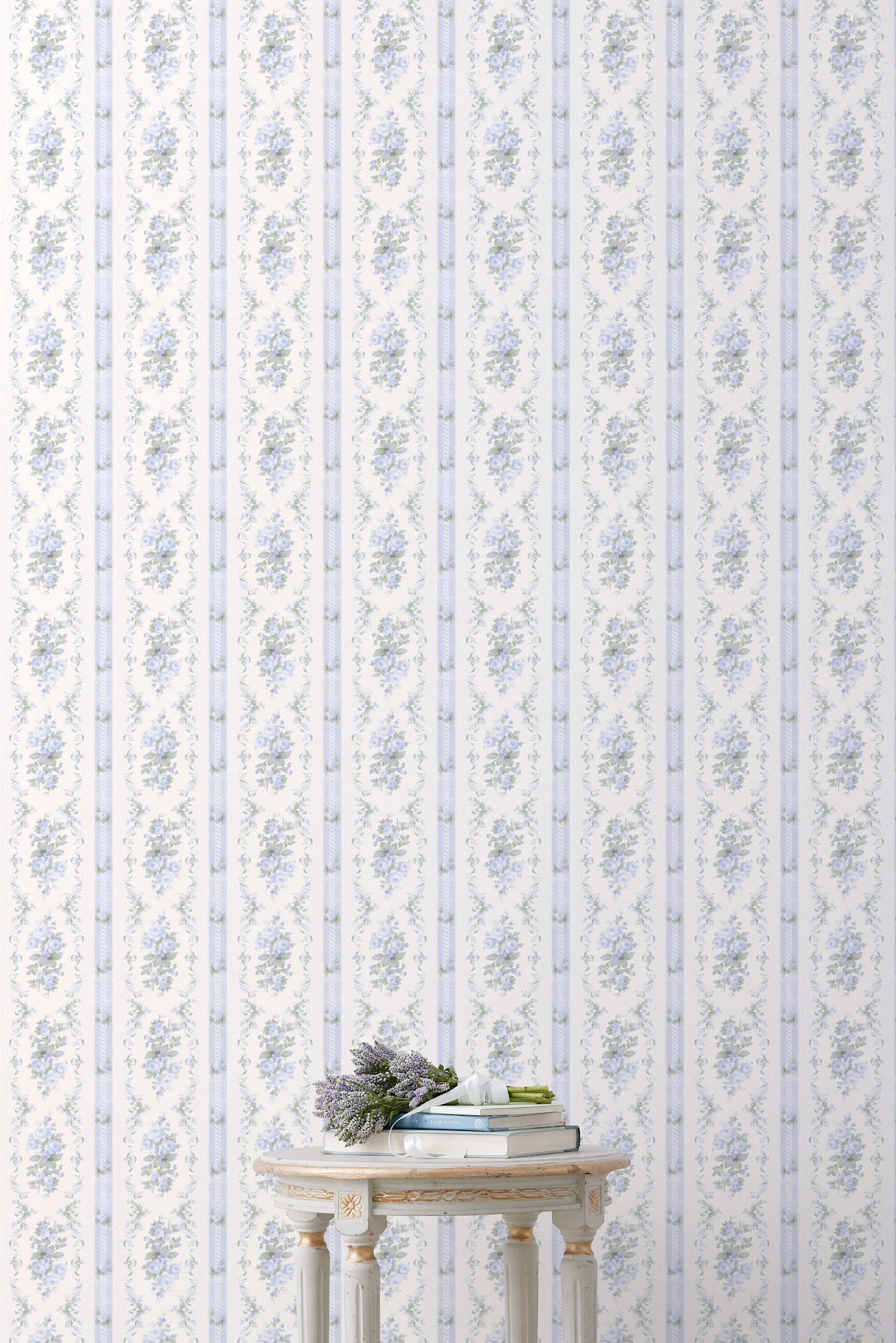 Papel de Parede Padrão Azul Doce Sonhado