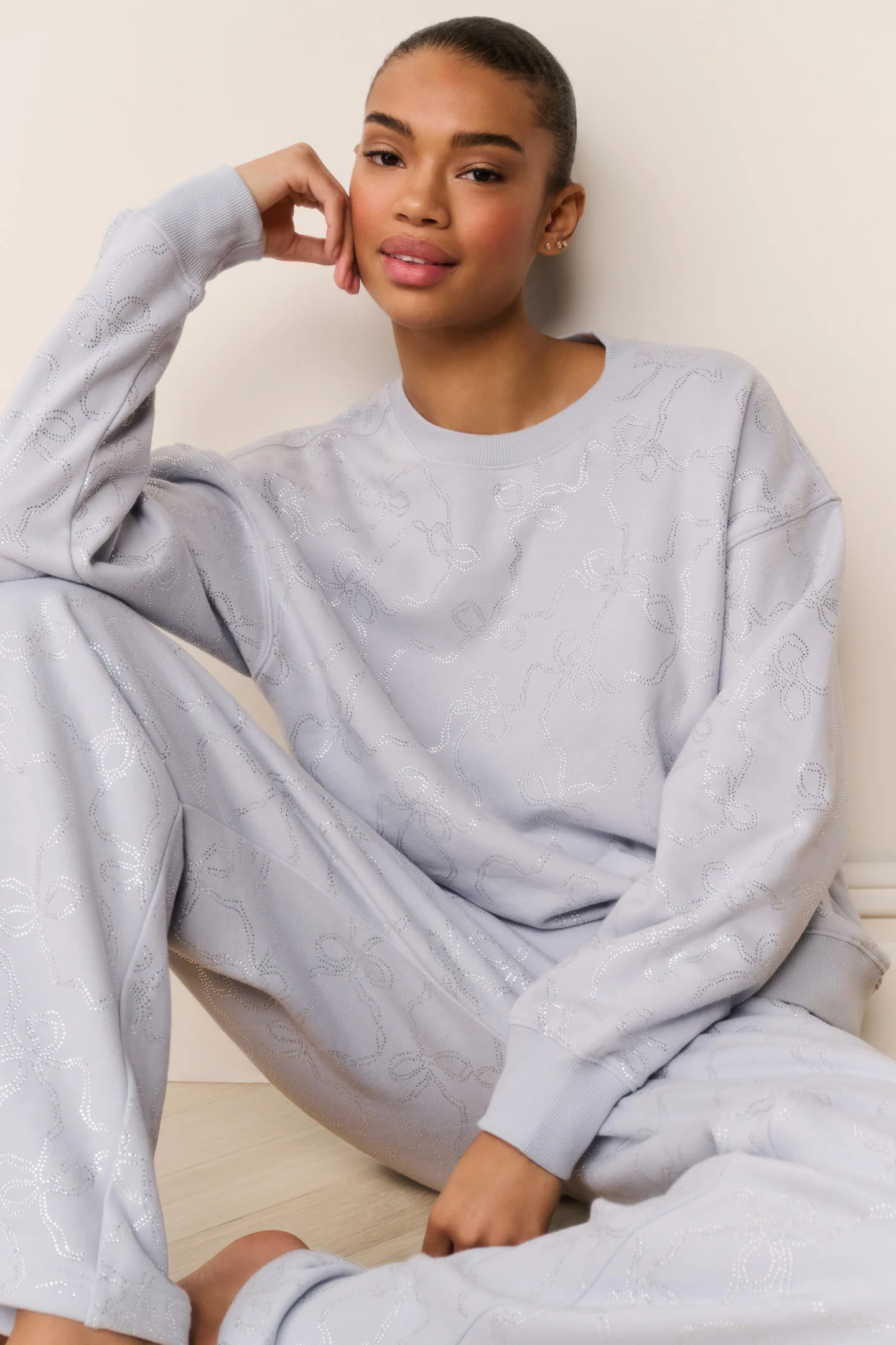 Karabeth Pulôver de Fleece com Detalhes de Laço
