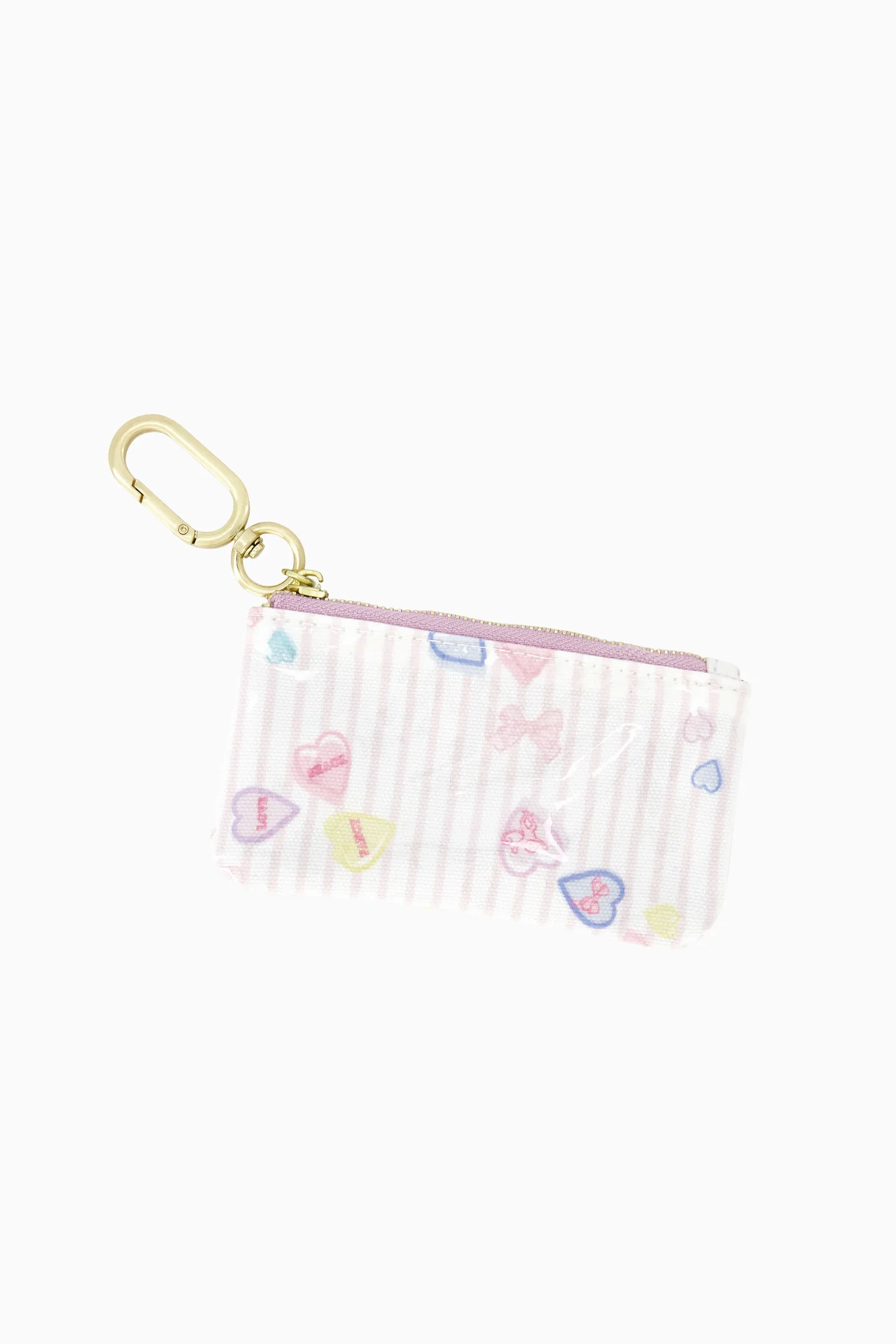 LoveShackFancy x Roller Rabbit Bolsa de Moedas com Listras de Coração