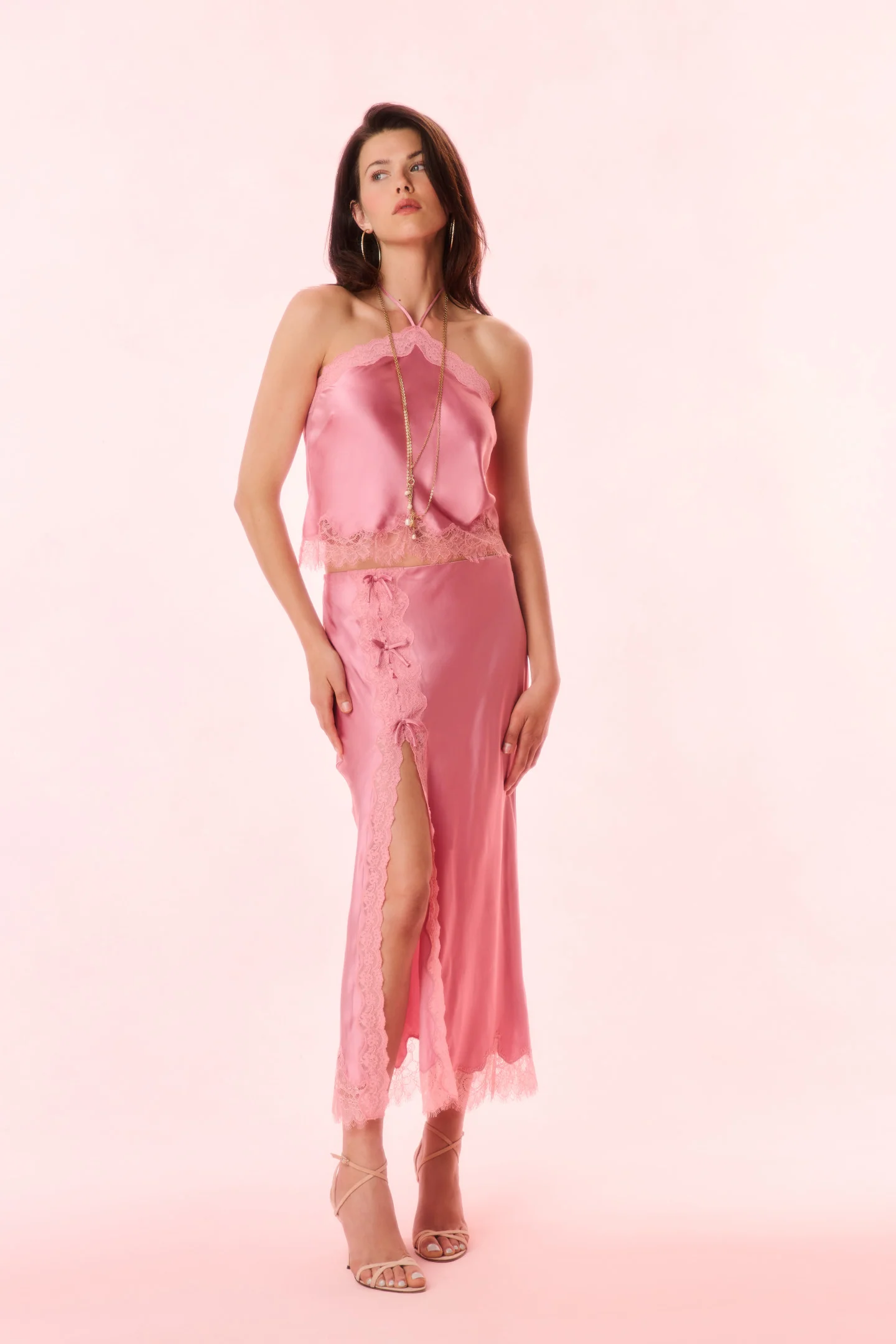Saia Longa Maxi de Mistura de Seda Calder