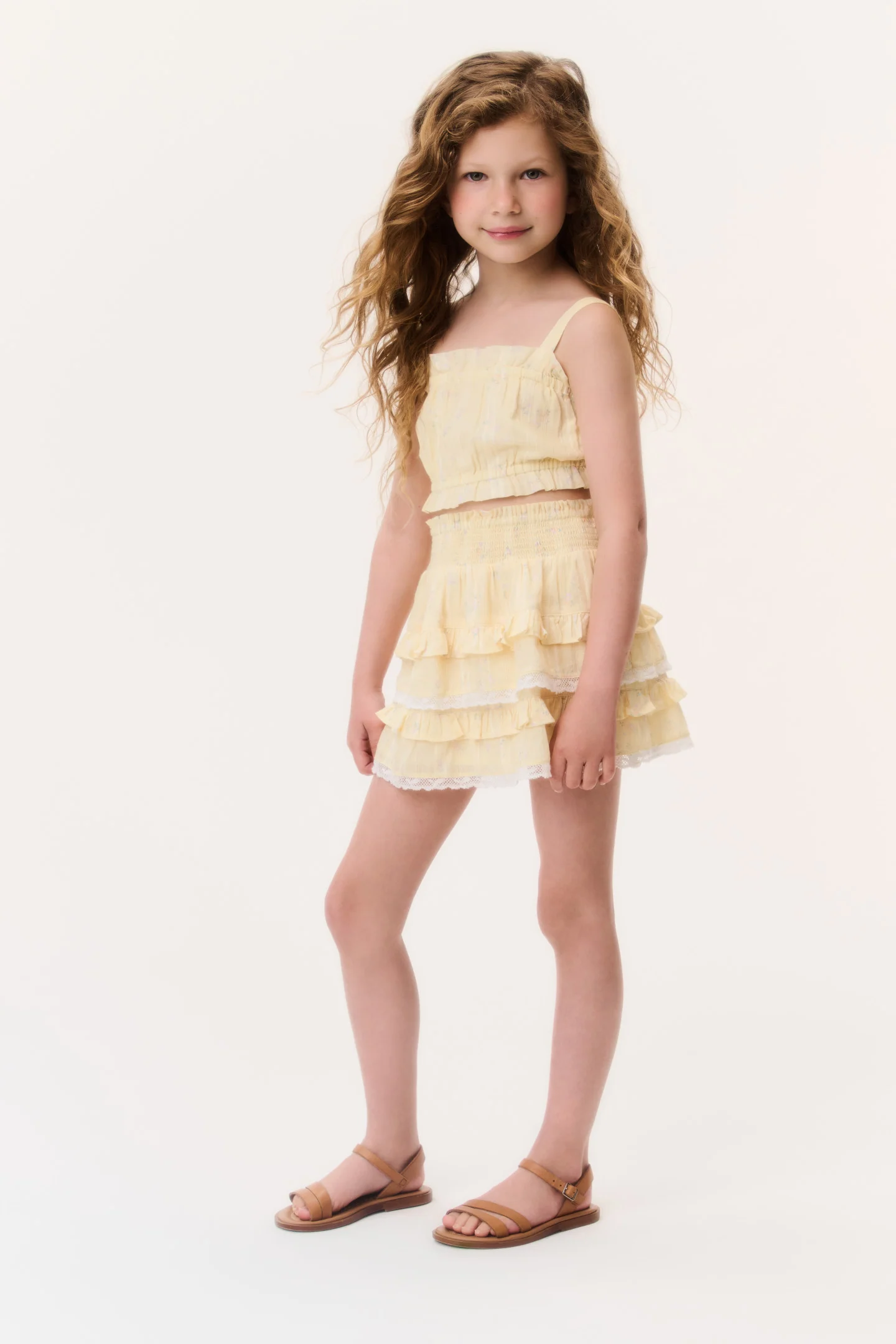 Saia Billie com Estampa Floral Mini para Meninas