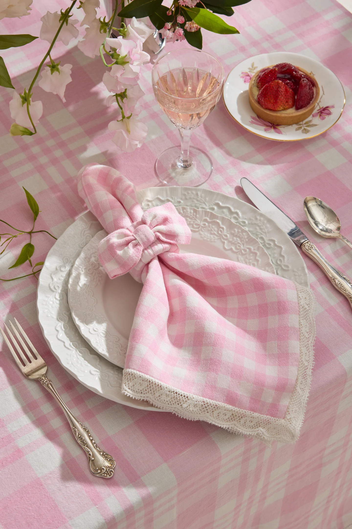 Guardanapos de Gingham com Dye em Fio - Conjunto de 4