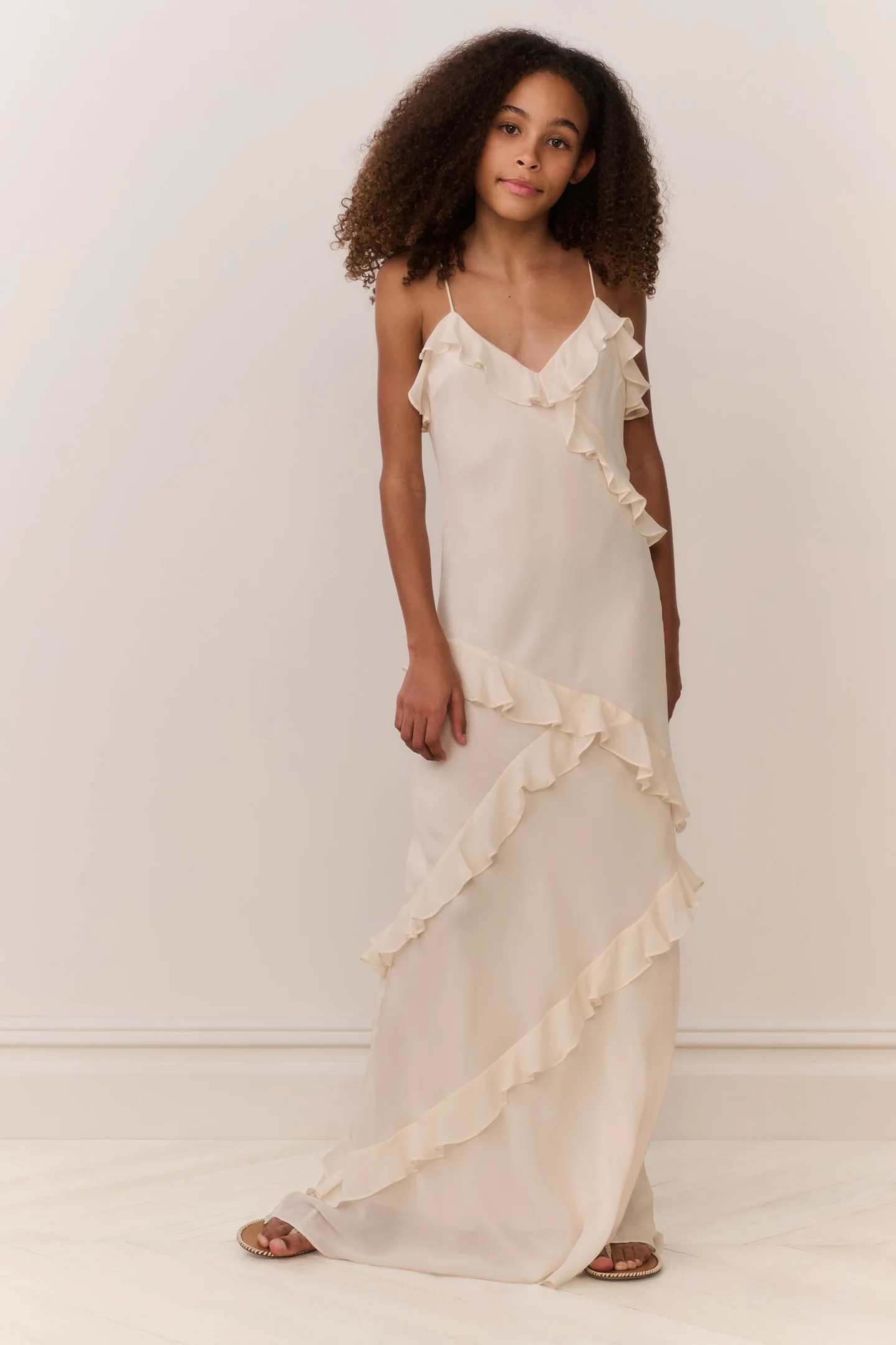 Vestido Maxi Tween Mini Rialto Cream