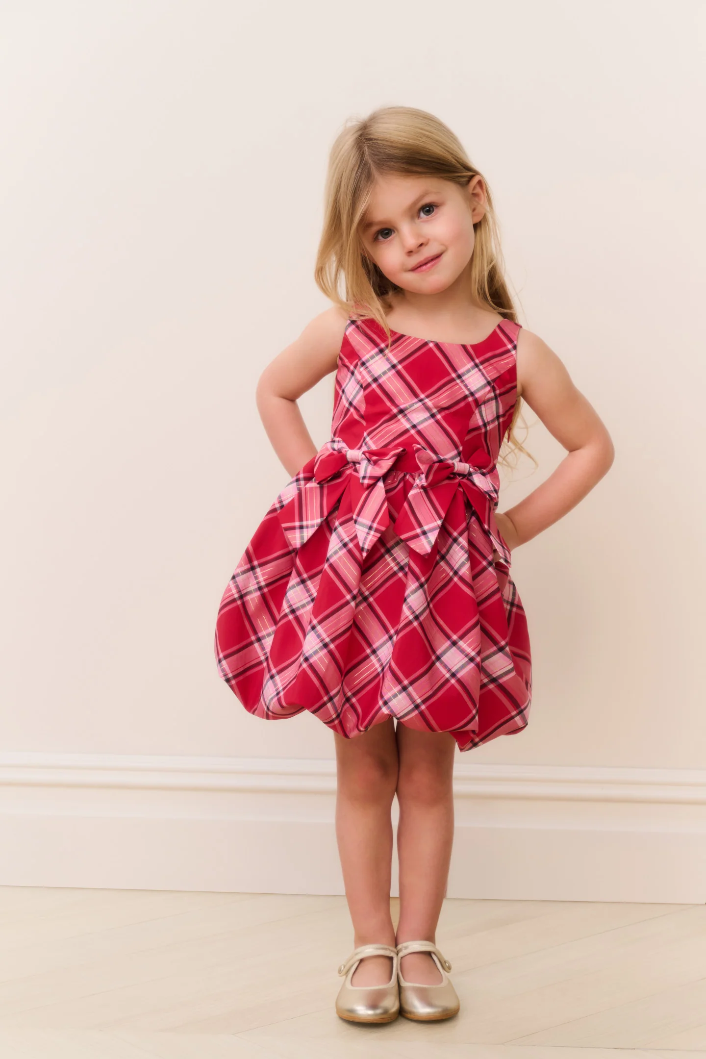 Vestido Mini Tima Xadrez para Meninas Pequenas