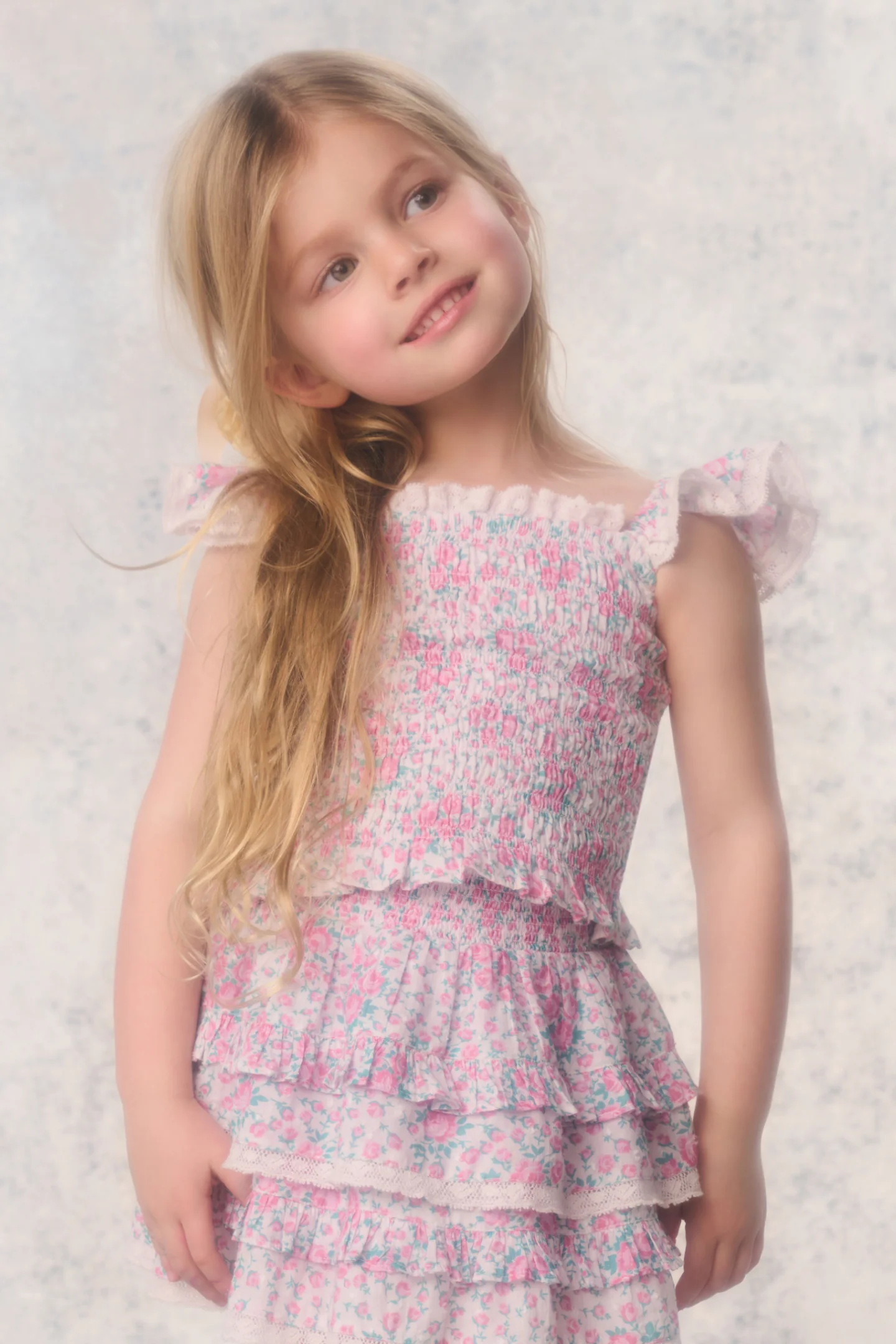 Top Floral Caspia para Meninas Pequenas