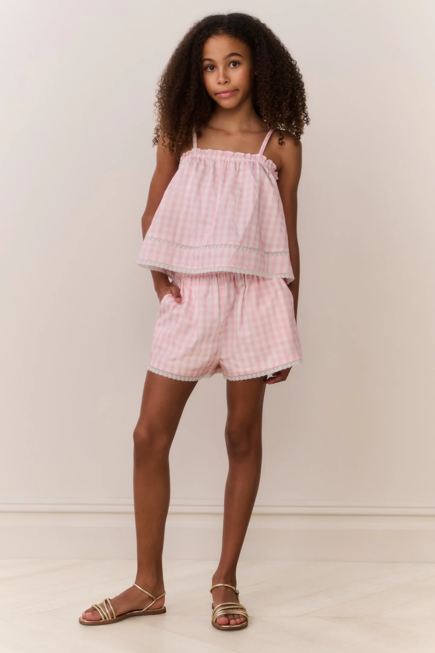 Calças Curtas Tween Georgie Gingham